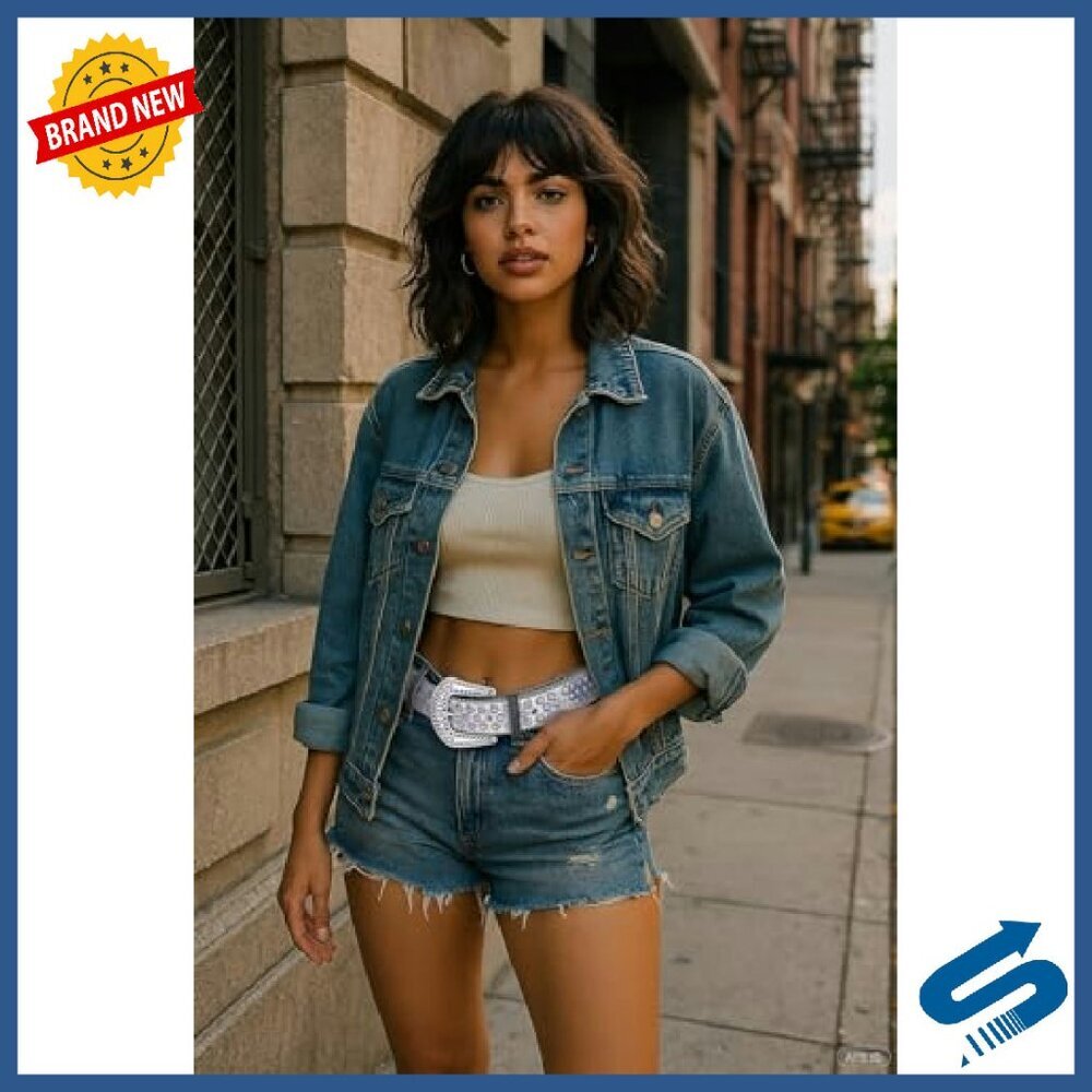 Rhinestone Western Belt Bling Cowgirl Studded Designer Unisex - Picture 5 of 7